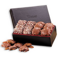 English Toffee & Pecan Turtles in Faux Leather Gift Box